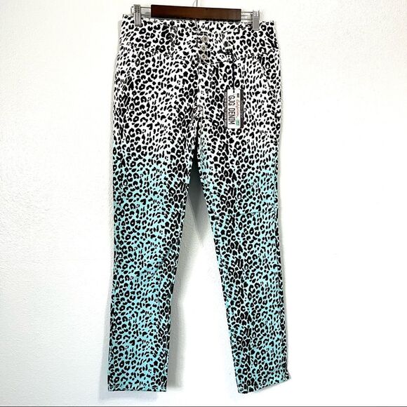 New GJG Juniors Leopard Print Cotton Denim Size 13 - Picture 1 of 4
